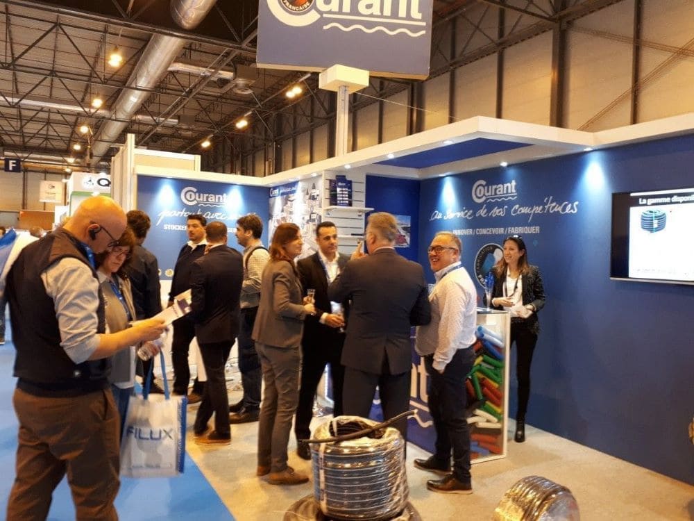 Courant, fabricant de gaines électrique, au Salon Matelec de Madrid